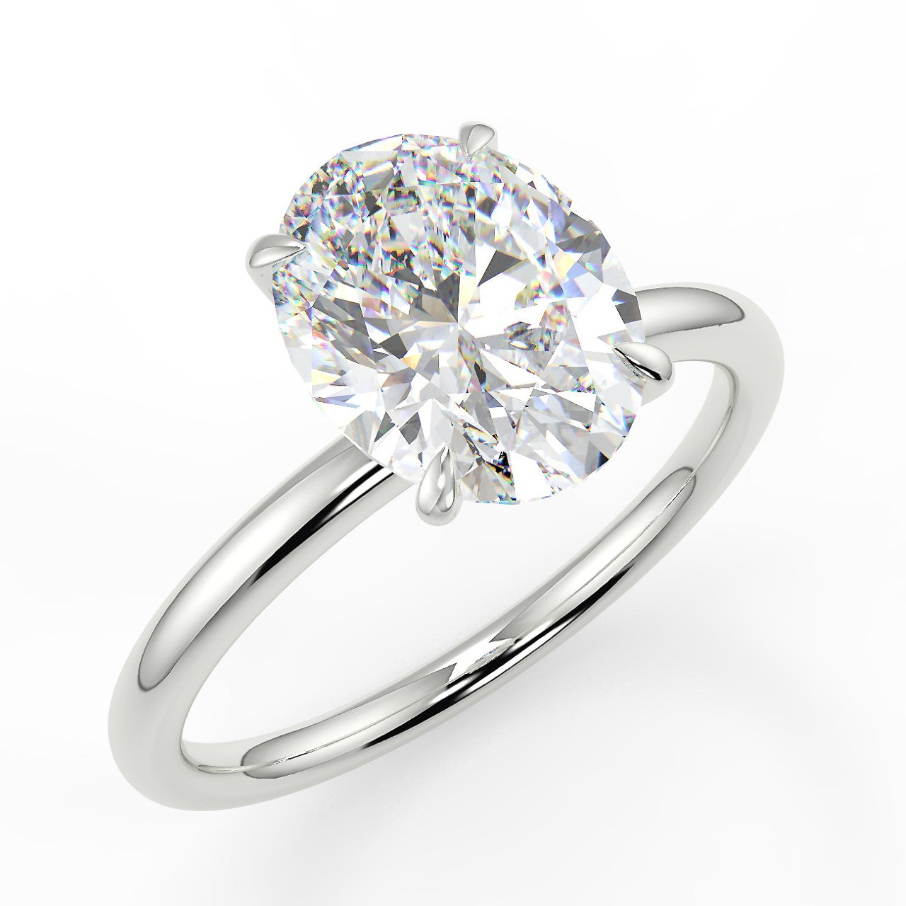 Oval Cut Lab Created Diamond Engagement Rings – Moissanites by Livia