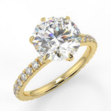 Jade Lab Created Diamond Engagement Ring