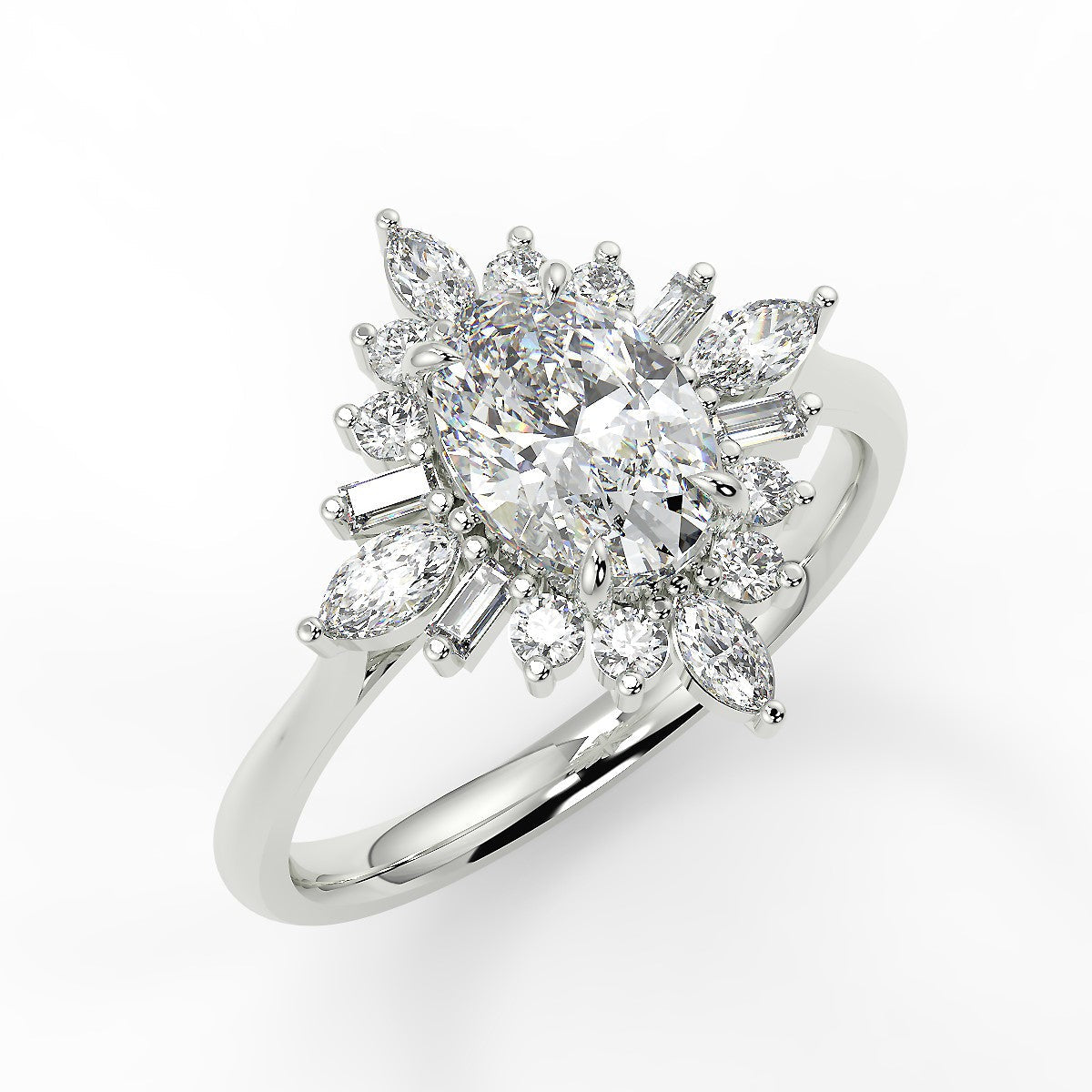 Lucidia Lab Created Diamond Engagement Ring – Moissanites by Livia