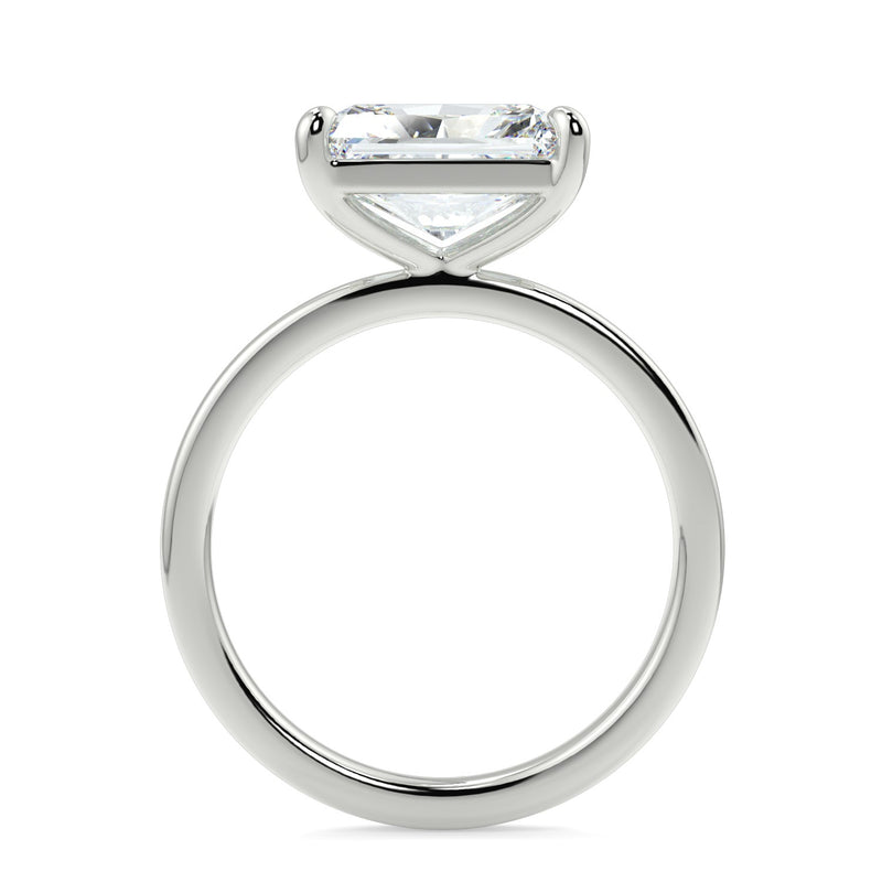 East-West Radiant Lab Created Diamond Engagement Ring