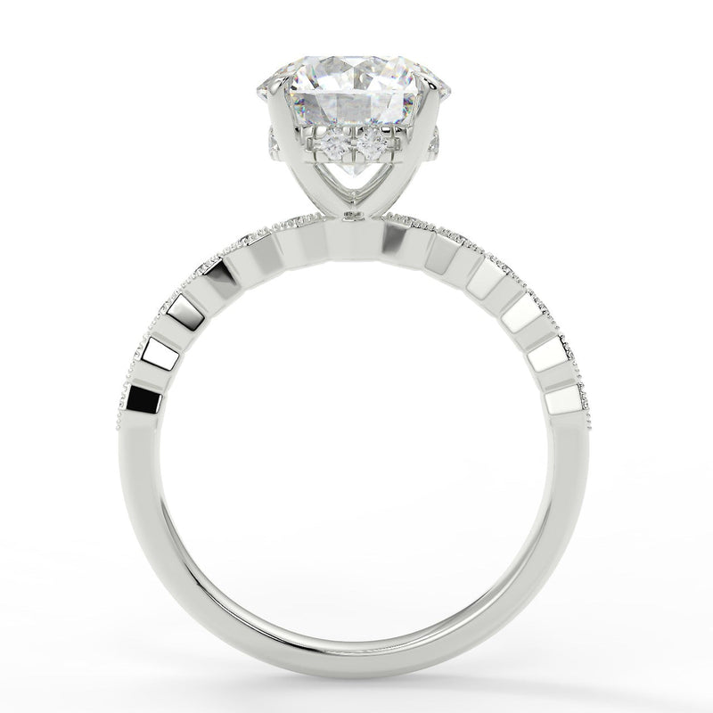 Honeycomb Lab Created Diamond Engagement Ring