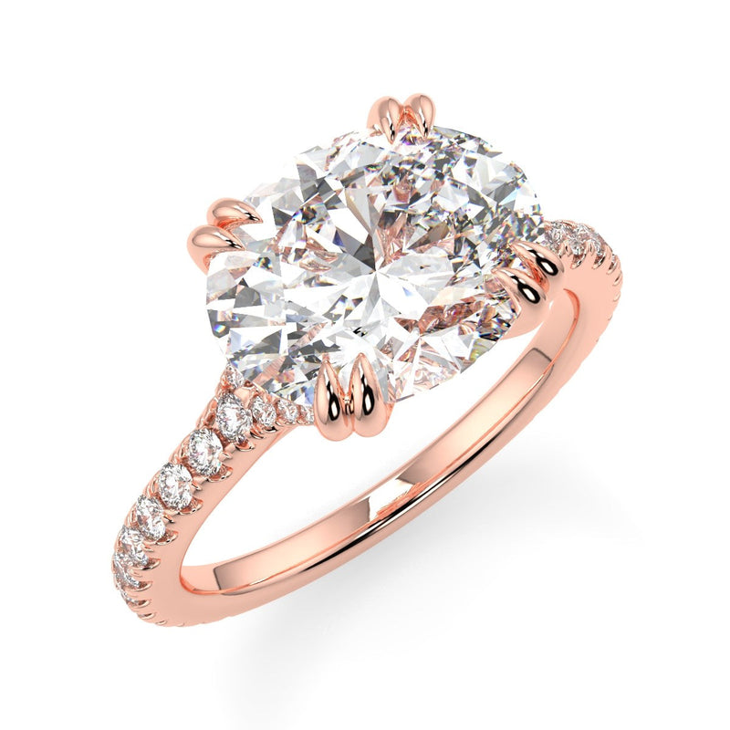 Nailah Pave Lab Created Diamond Engagement Ring