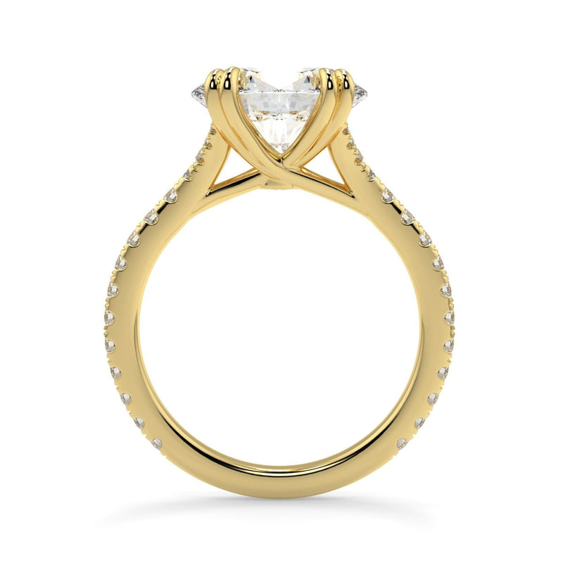 Nailah Pave Lab Created Diamond Engagement Ring