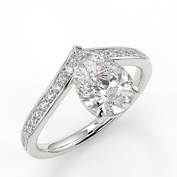 Tiara Lab Created Engagement Ring