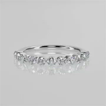 Elsa Wedding Band - Lab Created Diamond