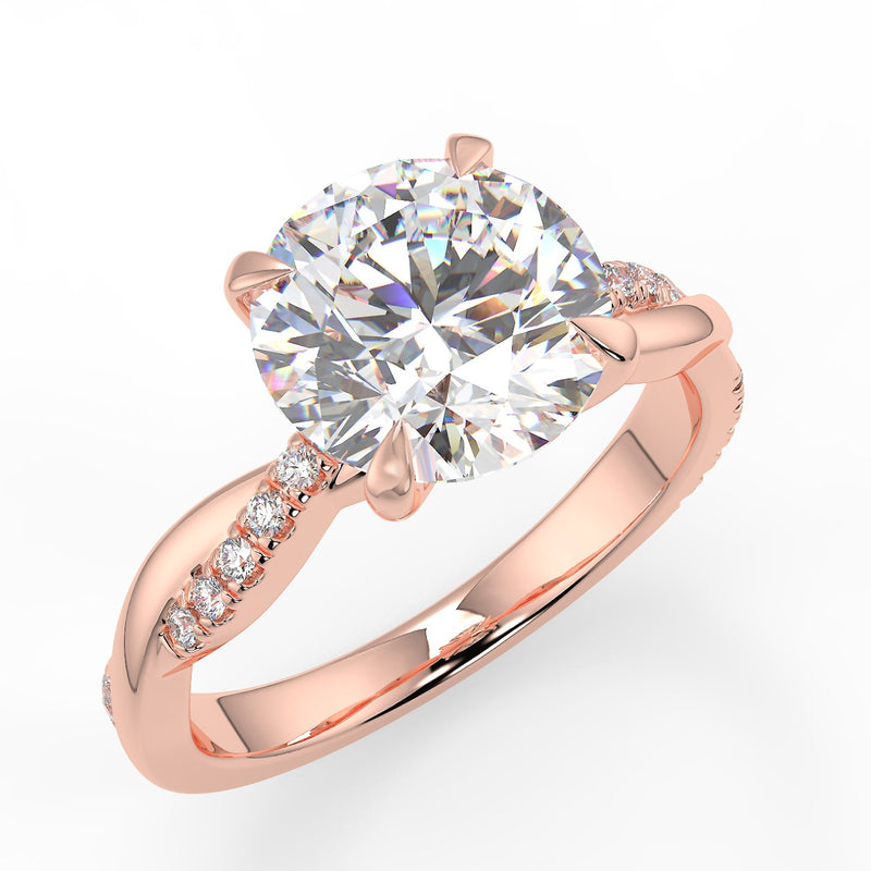 Icy Twisted Vine Moissanite Engagement Ring