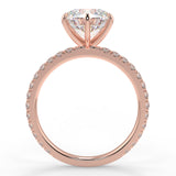 Jade Moissanite Engagement Ring