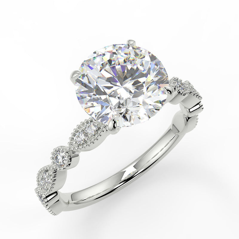 Athena Moissanite Engagement Ring