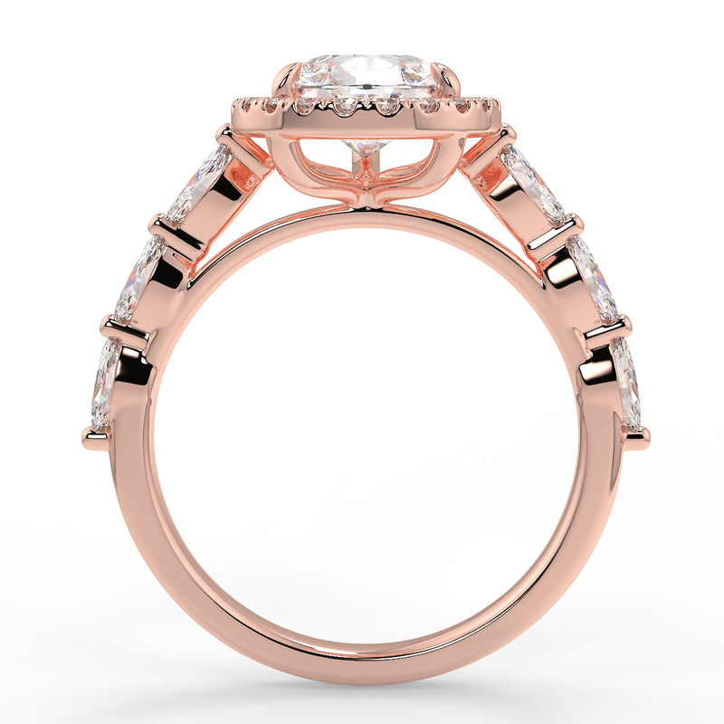 Eva Moissanite Engagement Ring