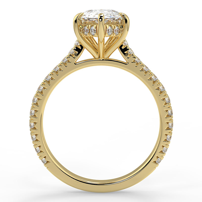 Hazel Moissanite Engagement Ring