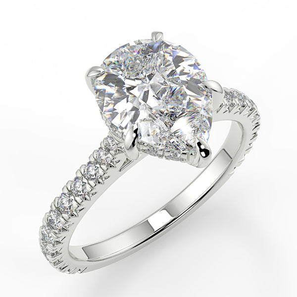 Hazel Moissanite Engagement Ring