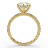 Jade Moissanite Engagement Ring