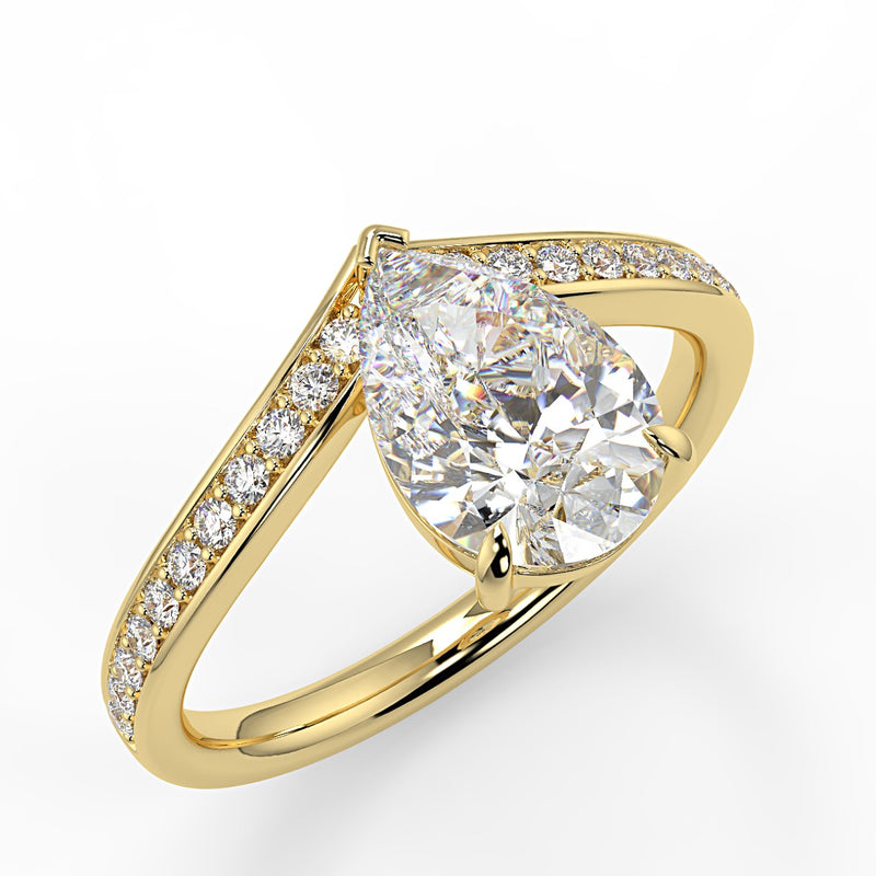 Tiara Moissanite Engagement Ring
