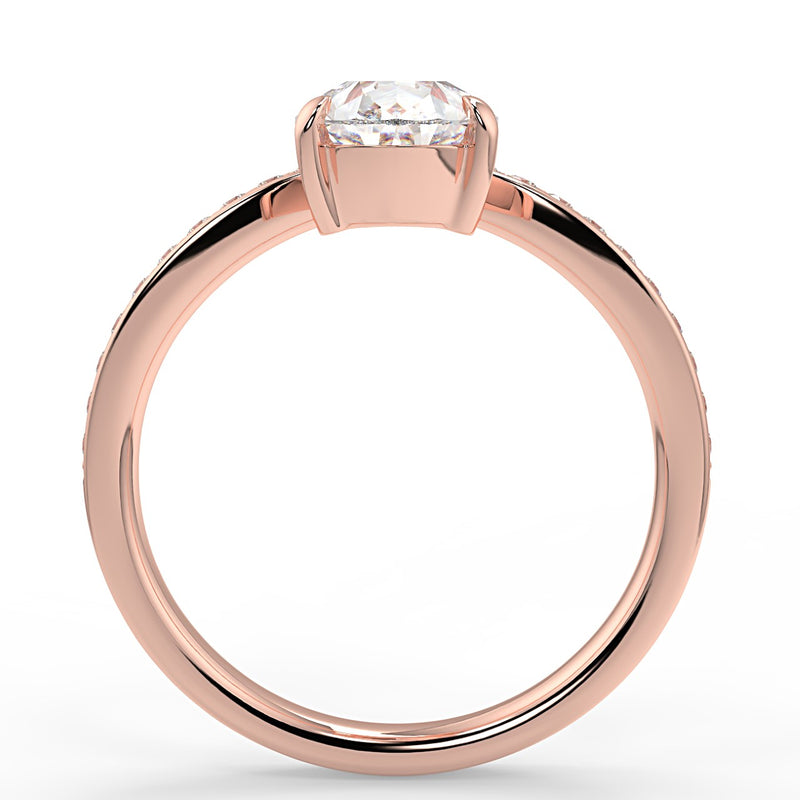 Tiara Moissanite Engagement Ring