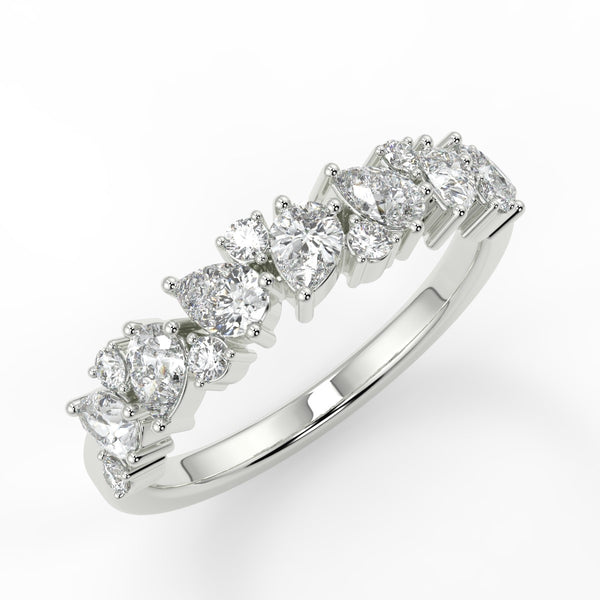 Xena Wedding Band - Lab Created Diamond